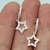 Aros Plata Argolla con Colgante Estrella Micro Pave 13 X 26 mm cod3683