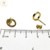 Aros Plata Pasante Rodinado Dorado Micro Pave 10 mm cod3688