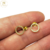 Aros Plata Pasante Rodinado Dorado Micro Pave 10 mm cod3688 - comprar online
