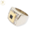 Anillo Plata Y Oro Cuadrado con Cubic Centro Fiesta Mujer cod2456 - tienda online