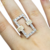 Anillo Plata Y Oro Rectangular Piedras Cubic Brillos (Conjunto cod2711) cod2710 - ByMariana