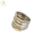 Anillo Plata Y Oro con Zirconias Escalonado cod2363 - comprar online