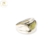 Anillo Plata con Piedra Verde Grande cod1195