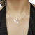 Cadena Plata Rolo con Inicial Letra V Mediana 20 X 27 mm cod3627 - comprar online
