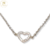 Cadena Plata Rolo con Dije Corazon con Cubic cod3616