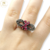 Anillo Plata Raices Piedras Rojas cod2233 en internet