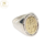 Anillo Plata Y Oro San Benito tipo Sello cod3720 - comprar online