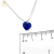 Cadena Plata + Dije Corazon Swarovski Azul Sapphire 10 mm cod3724 - tienda online