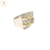 Anillo Plata Y Oro con Cubic cod3496 - ByMariana
