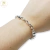 Pulsera Plata Eslabon Oval con 2 Bolitas 8 mm Y Marinero cod3733