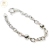 Pulsera Plata Eslabon Oval con 2 Bolitas 8 mm Y Marinero cod3733