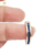 Anillo Plata Y Oro Tipo Medio Sin Fin Piedra Azul Mujer cod1174