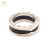 Anillo Plata Bulgari Cinta Centro Negro cod1115