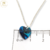 Imagen de Dije Corazon Swarovski Elements Azul 10 mm Plata 925 (Sin Cadena) cod4569