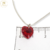 Dije Corazon Swarovski Elements Rojo 10 mm Plata 925 (Sin Cadena) cod4571