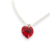 Imagen de Dije Corazon Swarovski Elements Rojo 10 mm Plata 925 (Sin Cadena) cod4571