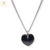 Dije Corazon Swarovski Elements Negro 10 mm Plata 925 (Sin Cadena) cod4570 en internet