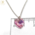 Dije Corazon Swarovski Elements Rosa 10 mm Plata 925 (Sin Cadena) cod4575 - comprar online