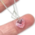 Dije Corazon Swarovski Elements Rosa 10 mm Plata 925 (Sin Cadena) cod4575 en internet