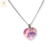 Dije Corazon Swarovski Elements Rosa 10 mm Plata 925 (Sin Cadena) cod4575 - ByMariana