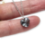 Cadena Plata + Dije Corazon Swarovski Gris Humo 10 mm cod3006 - comprar online