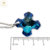 Cadena Plata Groumet + Dije Cristal Swa Cruz Griega Bermuda Blue 28 mm cod3749 - comprar online