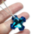 Cadena Plata Groumet + Dije Cristal Swa Cruz Griega Bermuda Blue 28 mm cod3749 en internet