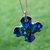 Cadena Plata Groumet + Dije Cristal Swa Cruz Griega Bermuda Blue 28 mm cod3749 - comprar online