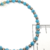 Pulsera Plata Piedras Chicas Celeste Elastizada cod3753