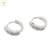 Aros Plata Argolla con 4 Piedras Cubic 14 mm cod3762
