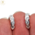 Aros Plata Argolla con 4 Piedras Cubic 14 mm cod3762 - comprar online
