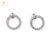 Aros Plata Rodinada Pasante Circulo Micro Pave 14 mm cod3764 - comprar online