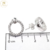 Aros Plata Rodinada Pasante Circulo Micro Pave 14 mm cod3764