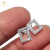 Aros Plata Pasante Rodinado Rectangular Micro Pave cod3767 - comprar online