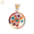 Dije Plata Peruana Redonda Mediana Tipo Mandala cod1518 en internet