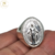 Anillo Plata Medalla Milagrosa Ovalado Tipo Sello cod3791