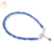 Pulsera Plata con Cristales Azul cod3805