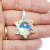 Dije Plata Swarovski Tipo Estrella Aurora Boreal 30 mm cod2104 en internet