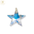 Dije Plata Swarovski Estrella Aurora Boreal 30 mm cod2805