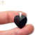 Dije Plata Swarovski Corazon Negro 18 mm cod2098