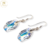 Aros Plata Swarovski Aurora Boreal cod2604