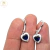 Aros Plata con Brisura Cubic Piedra Azul cod3143 - ByMariana