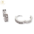 Aros Plata Rodinada Argolla Micro Pave 15 mm 2,8 grs cod3379
