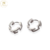 Aros Plata Rodinada Argolla Micro Pave 12 mm 1,7 grs C Od3383