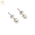 Aros Plata Perlas 4 mm cod3346