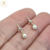 Aros Plata Perlas 4 mm cod3346 - comprar online