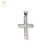 Dije Plata Rodinada Cruz con Cubic 15 X 22 mm cod2546