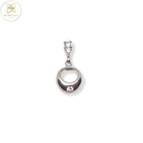 Dije Plata Rodinada con Cubic Colgante cod1623