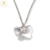 Cadena Plata Groumet + Dije Cristal Swa Mariposa Transparente 18X13 mm cod3848
