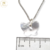 Cadena Plata Groumet + Dije Cristal Swa Mariposa Transparente 18X13 mm cod3848